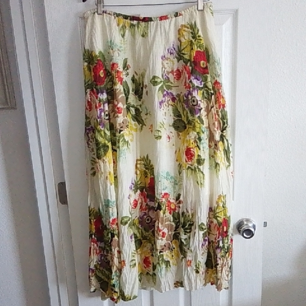 Elegant Floral A-Line Skirt
